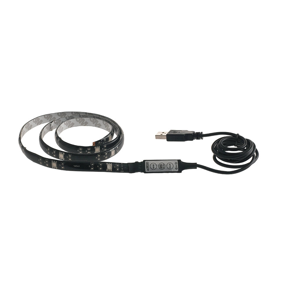 STRIP-SURROUND-2M STRIP LED 5050 SURROUND IN KAPTON E SILICONE 60 LED E M 3W E M RGB IP65 TOUCH, CON TELECOMANO IR INCLUSO, USB 1X200X0,3CM