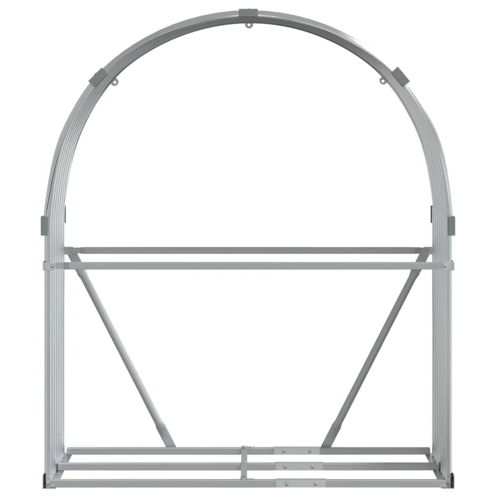 Portalegna argento 120 x 45 x 140 cm acciaio zincato Argento 02_0043790
