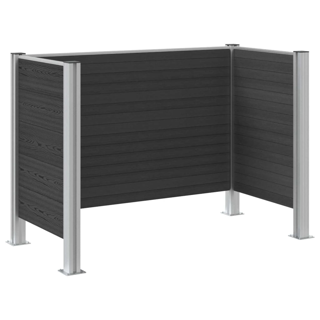 Recinzione Contenitore per Rifiuti Grigio 161 x 85 x 115 cm