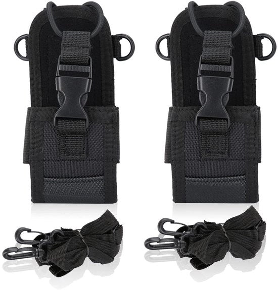 Supporto per Radio a Mano 2 Pezzi - Cinturino con Regolazione - Coprioggetto Universale in Nylon - Leggero - Duraturo - Mani Libere - Supporto per Radio Portatile