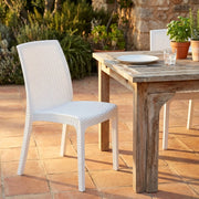 Sedia da Giardino Impilabile in Wicker cm 47x59x86 - VIRGINIA
