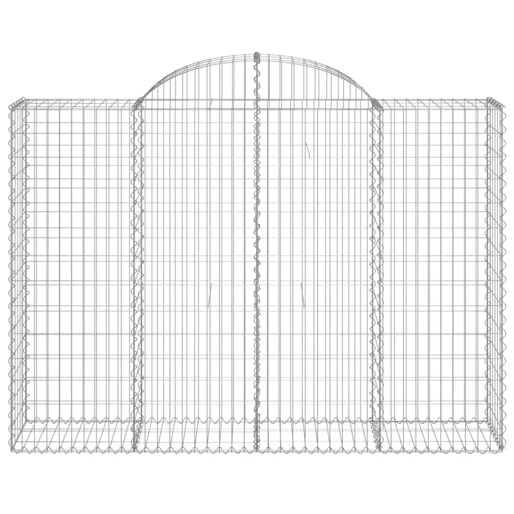 Cesti Gabbioni ad Arco 2 pz 200x50x140/160 cm Ferro Zincato 3146362