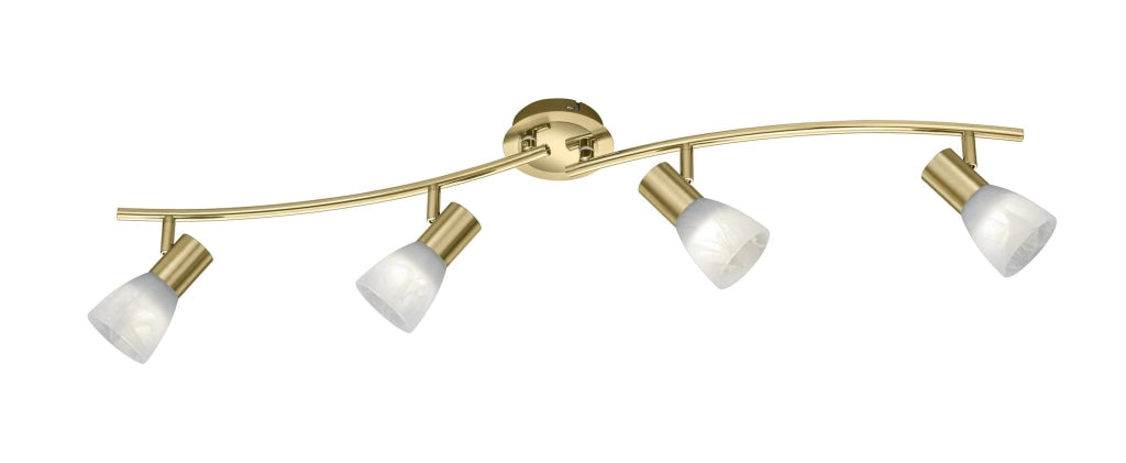 Faretto da Interno a LED in Metallo Ottone Satinato