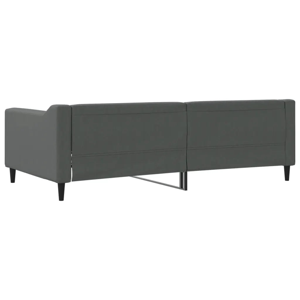 Letto da Giorno Grigio Scuro 100x190 cm in Tessuto