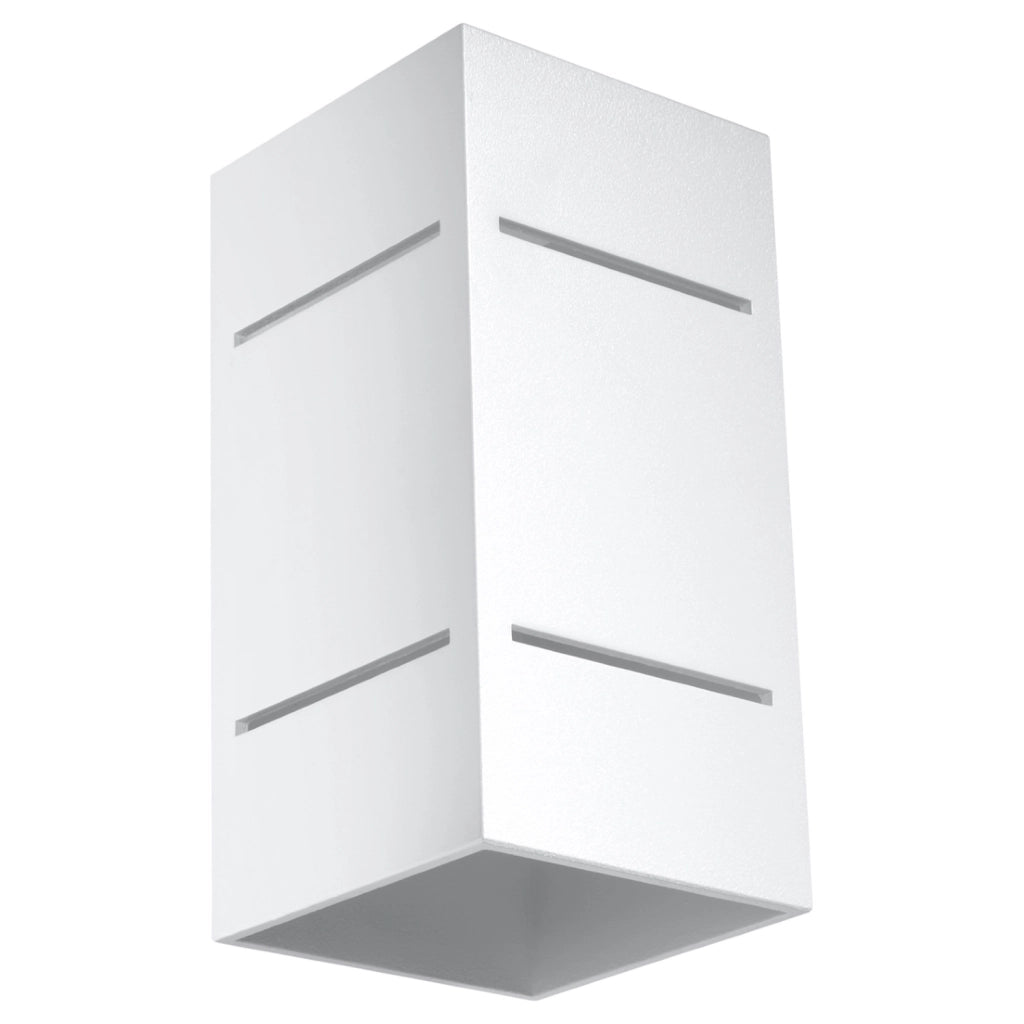 Applique Kubano bianca alluminio G9 1 luce PureLume