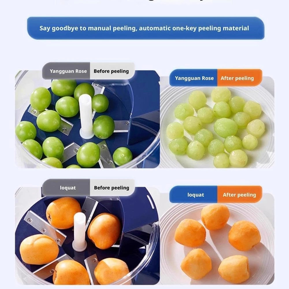 Trade Shop - Sbucciatrice Elettrica Automatica Ricaricabile Intelligente Per Frutta Verdure Uva Aglio -