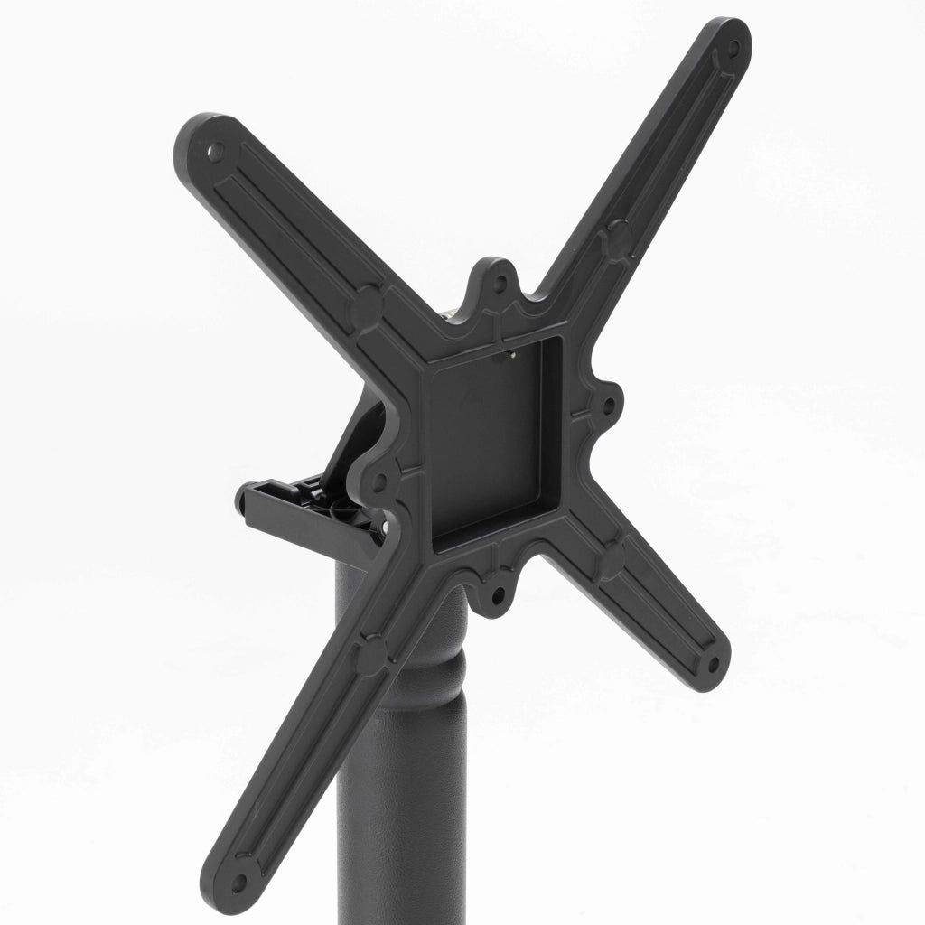 Oviala - Tavolo da pranzo 60 cm inclinabile marmo nero/argento e piede nero