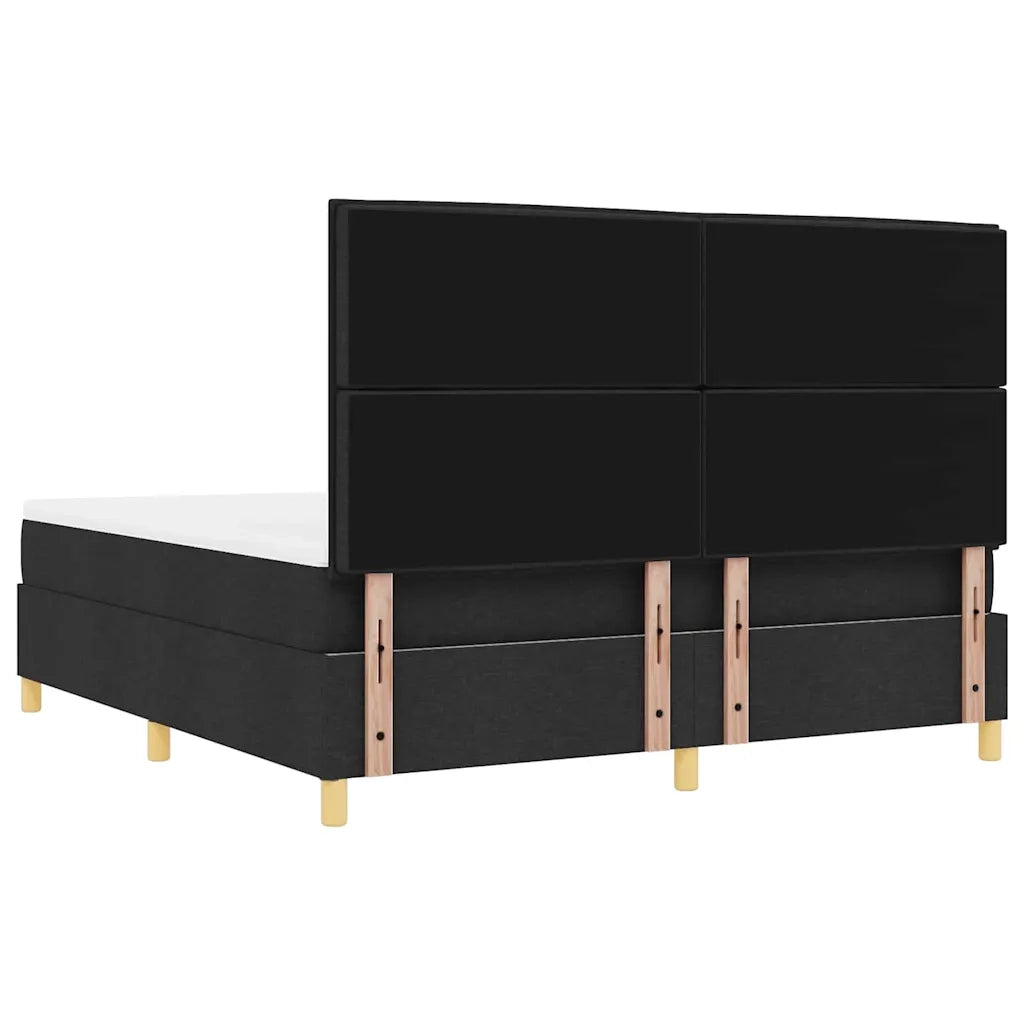 Letto a molle con testiera Nero 200 x 180 cm Tessuto 3344242