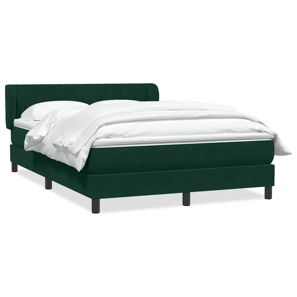 Giroletto a Molle con Materasso Verde Scuro 160x220 cm Velluto 3317742