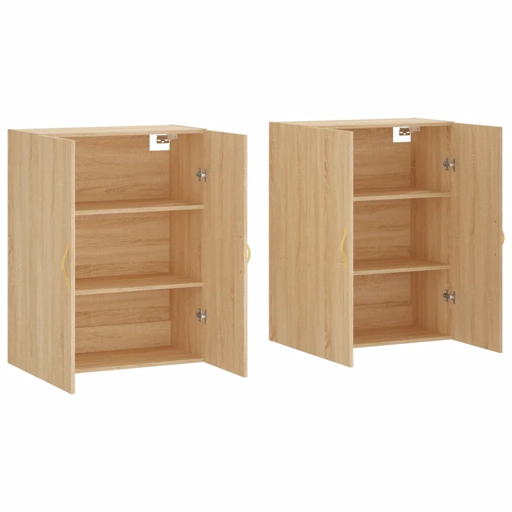 Mobili a Parete 2 pz Rovere Sonoma 69,5x34x90 cm 3195606