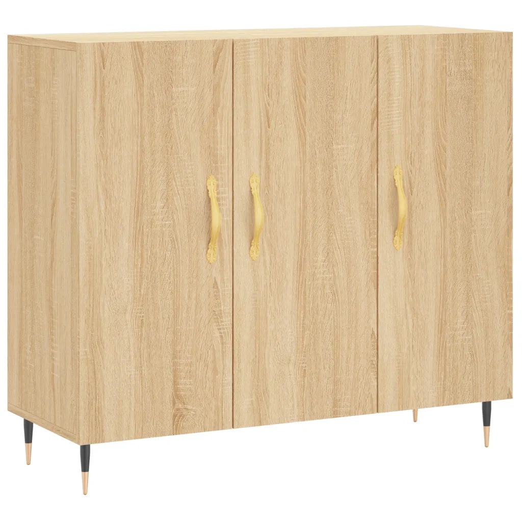 Credenza Rovere Sonoma 90x34x80 cm in Legno Multistrato 828087