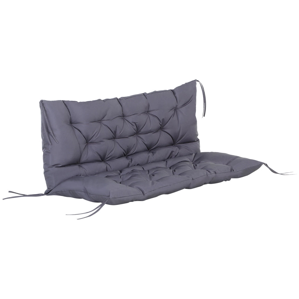 Cuscino per Sedia a Dondolo Giardino ¨C zephmum ¨C Grigio Scuro 132x110x10 cm