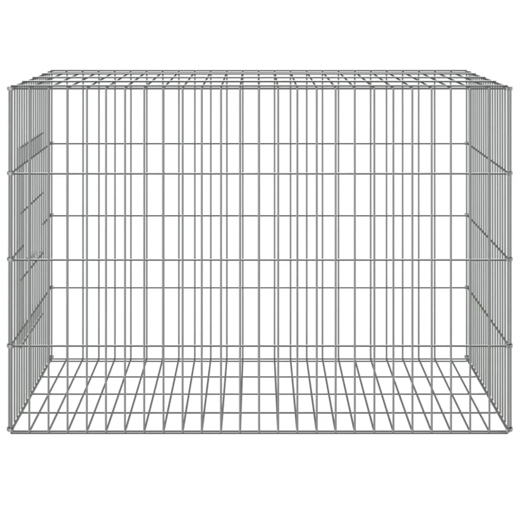 Gabbia per conigli 78 x 54 x 54 cm Ferro zincato Argento 02_0041694