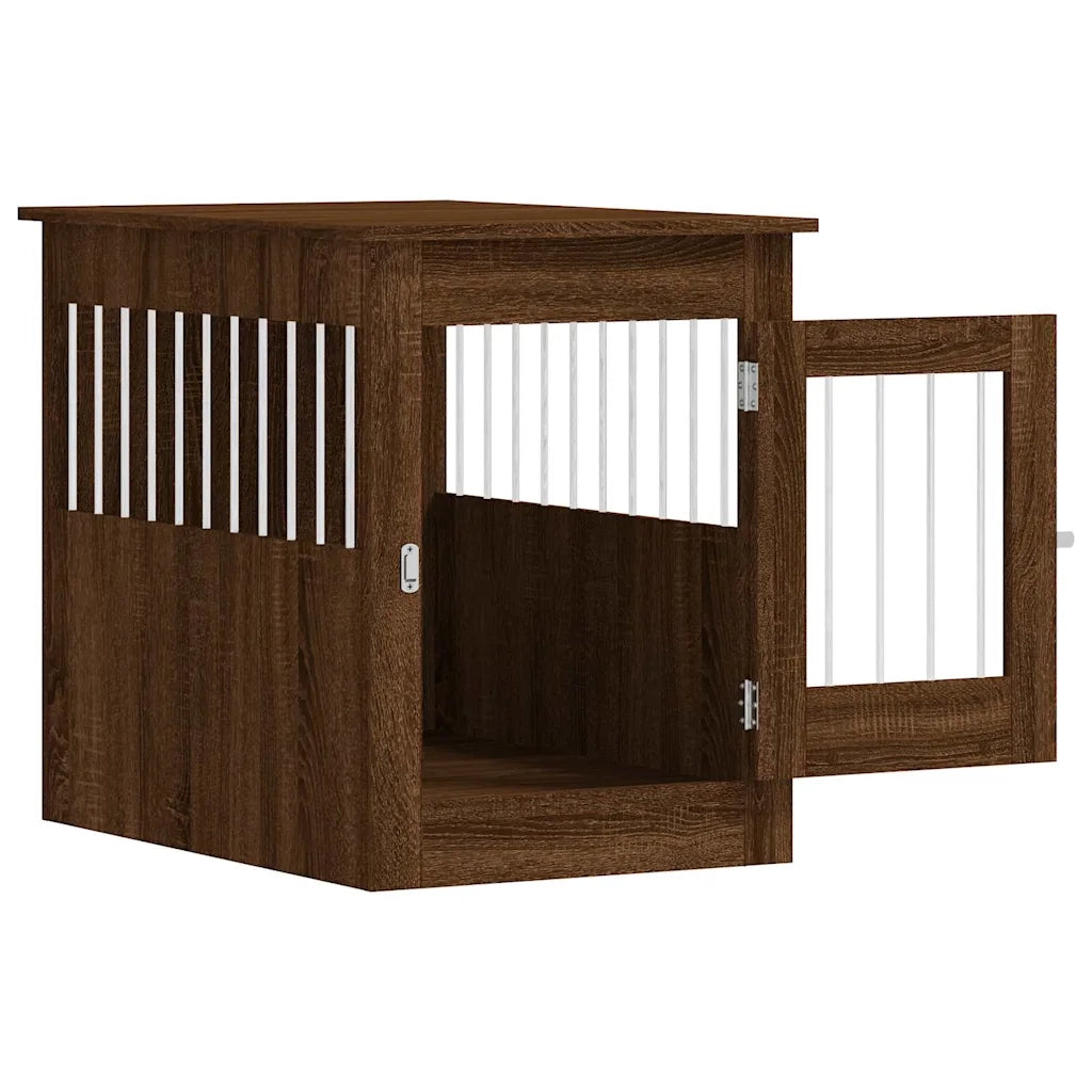 Gabbia Cani Arredamento Rovere Marrone 55x80x68cm Multistrato 838329