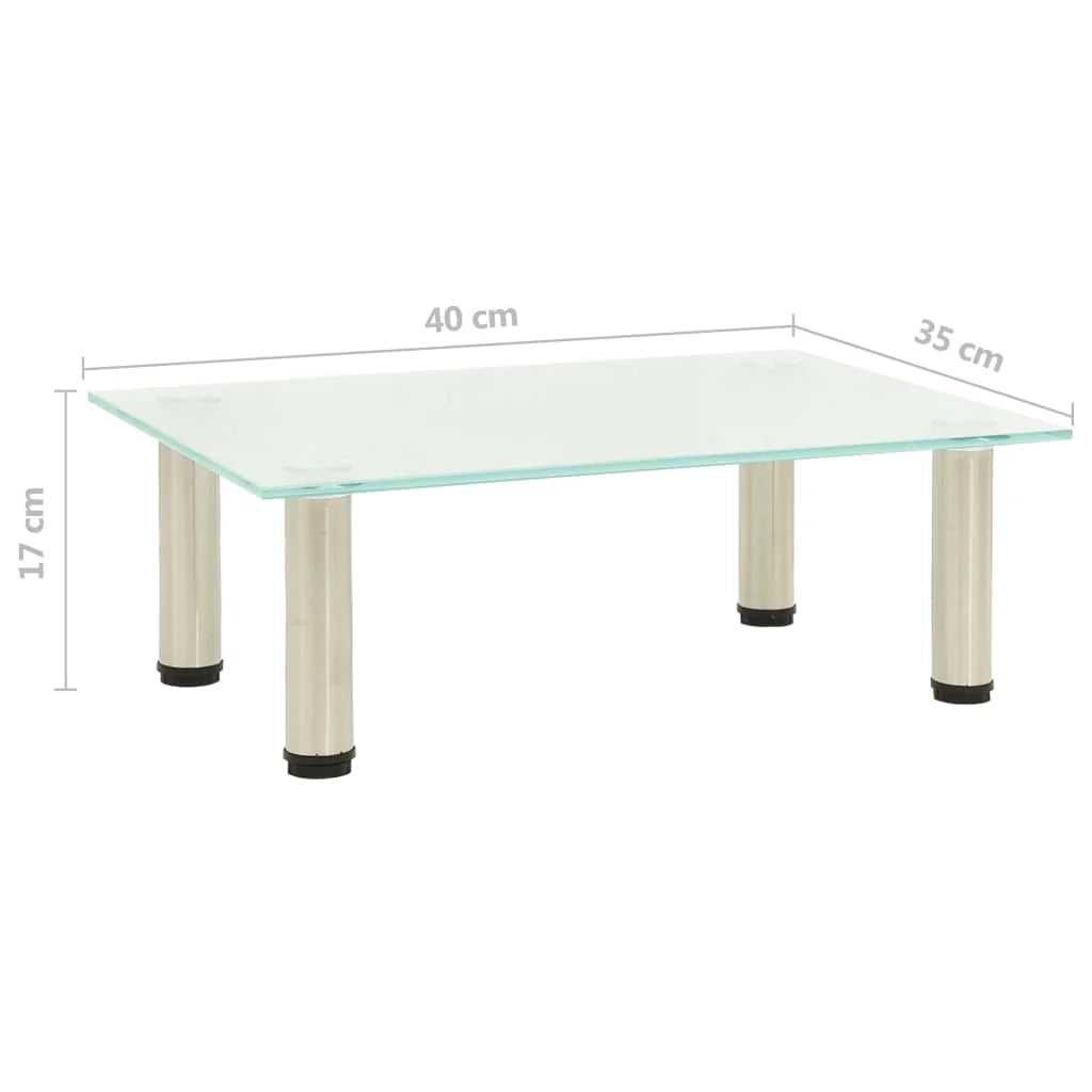 Mobile TV multimediale scaffale TV credenza mobile TV sala da pranzo soggiorno camera da letto satinato 40 x 35 x 17 cm vetro temperato trasparente 02_0027626