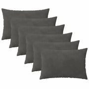 Cuscino con cuscino HEERLEN 6 pz Grigio Scuro Velluto 924968
