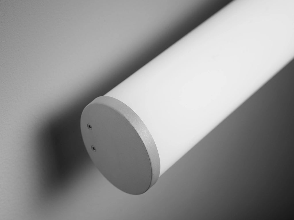 PIRGOS lampada tubo cilindrico da Parete/Soffitto 100 cm bianco in alluminio LED 3000k 2000lm 19,2w dimmerabile