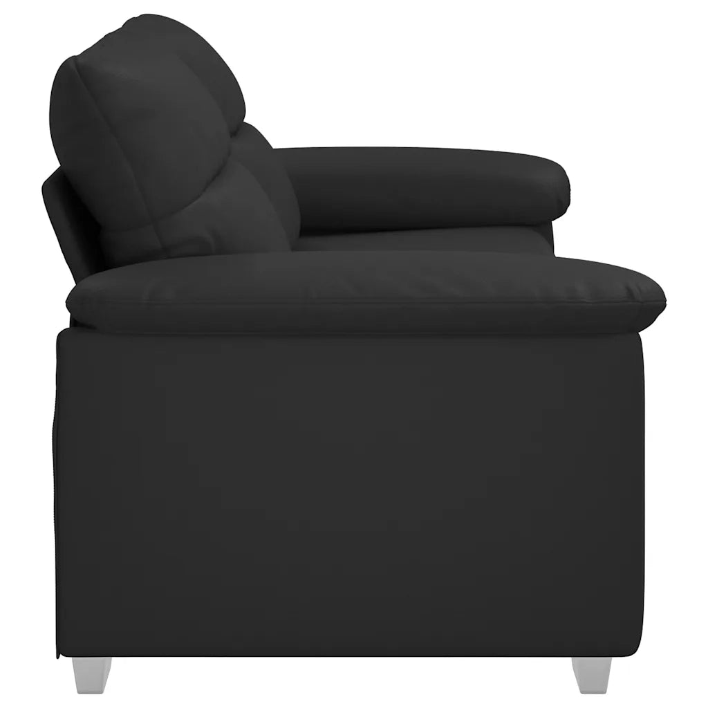 Divano a 2 Posti-Sofa 2 Posti nero 140 cm in similpelle 853596