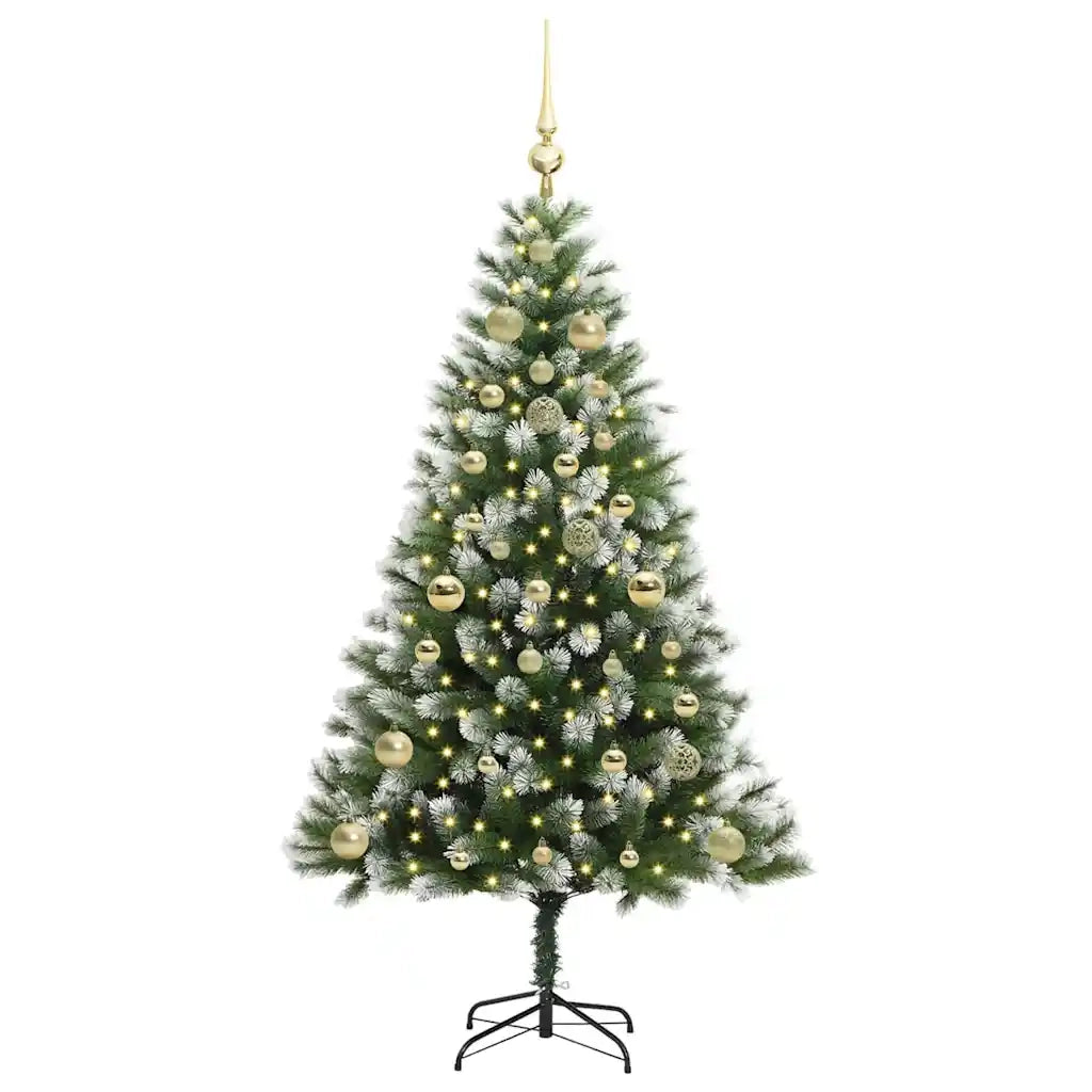 Albero di Natale | Decorazioni natalizie artificiale a cerniera con neve fioccata