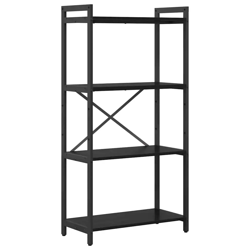 vidaXL Libreria Rovere nero 60 x 30 x 118 cm Legno multistrato