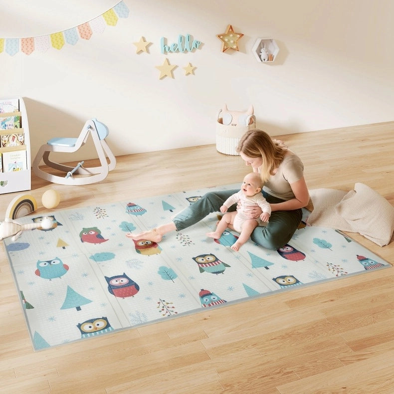 Tappeto gioco bimbo 200x150 cm in schiuma bifacciale antiscivolo pieghevole