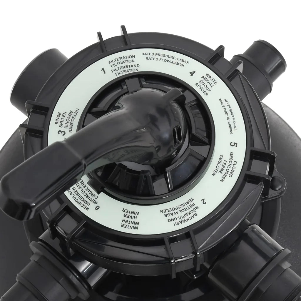 Filtro a Sabbia per Piscina con Prefiltro Nero CFW5098910
