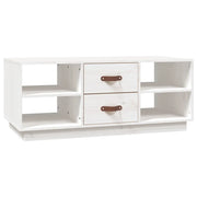 Tavolino da salotto | Tavolino da caff¨¨ | Tavolino da Soggiorno Bianco 100x50x41 cm Legno Massello di Pino