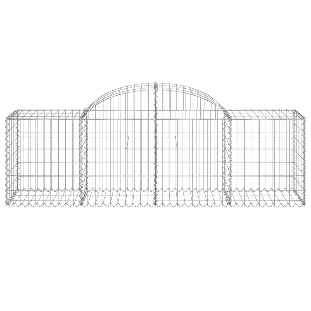 Cesti Gabbioni ad Arco 7 pz 200x50x60/80 cm Ferro Zincato 3146283