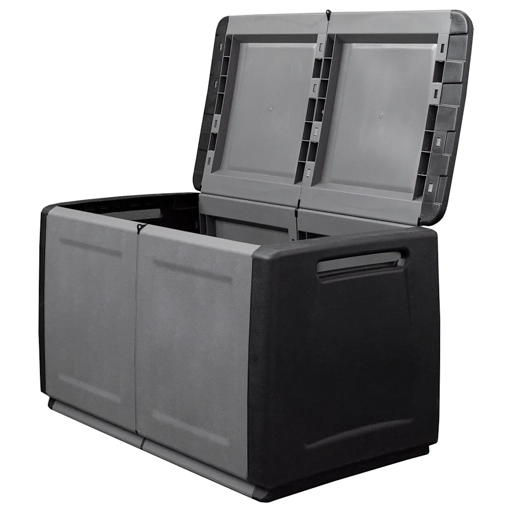 Contenitore da Giardino 96x53x57 230 L Grigio Scuro e Nero 151817