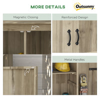 Casetta Box da Giardino 120x57x183 cm in Legno Naturale