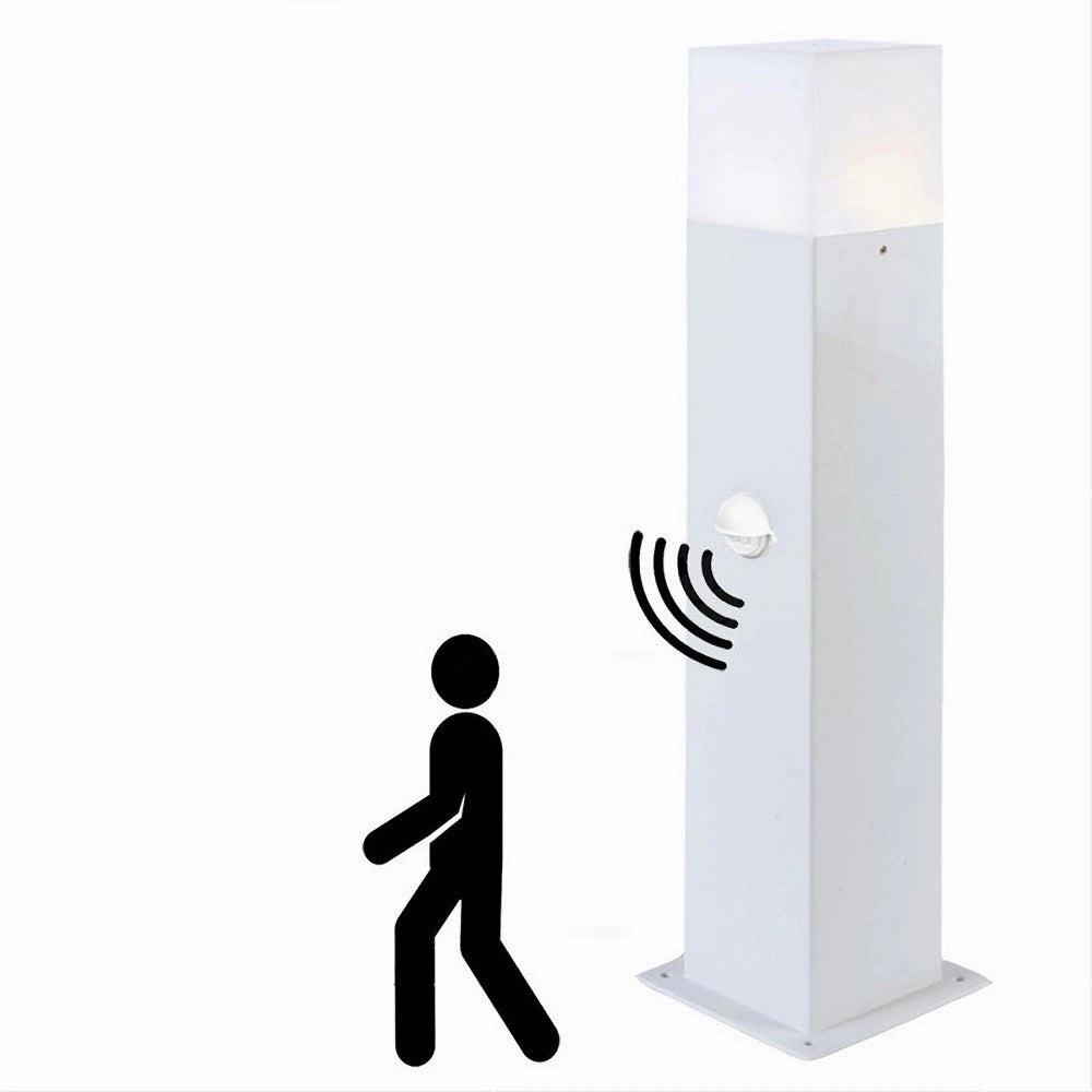 Trade Shop - Lampione Esterno Con Sensore Movimento E27 Lampada Da Terra Lampioncino Ip44 H440 -
