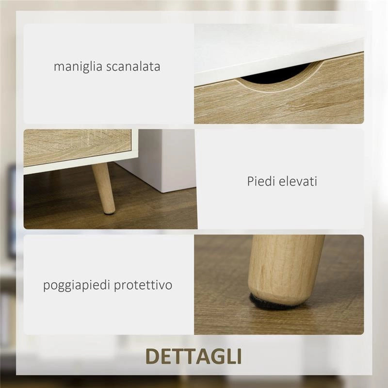 MOBILE TV MODERNO MAX 50" IN TRUCIOLATO CON CASSETTI 110 X 40 X 50 CM