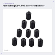 Filtro Antinterferenza per Cavi - 10 Unità - Nero - Riduzione Rumore - Per Cavi di Diversi Tipi - 9 mm di Diametro Interno