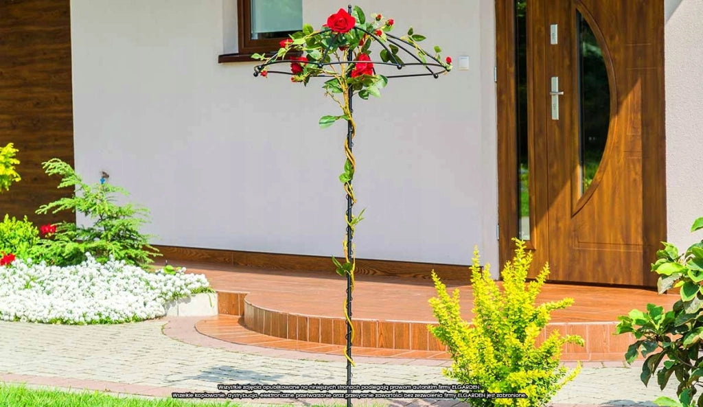 Supporto per ombrellone da giardino KADAX per rose, rampicanti, edera, pergola in metallo, 190 cm