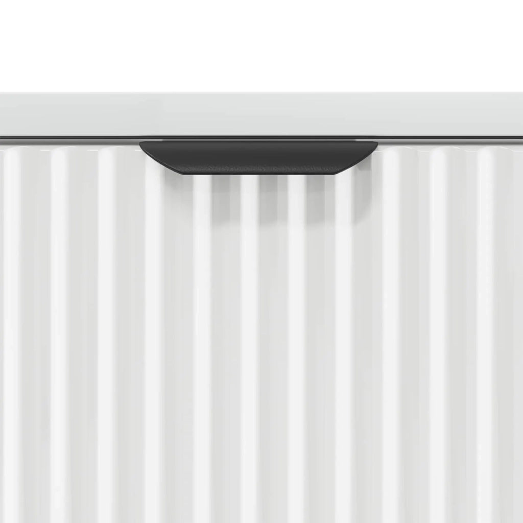 Comodino Bianco lucido 63.5 x 36 x 61 cm Legno multistrato 883468