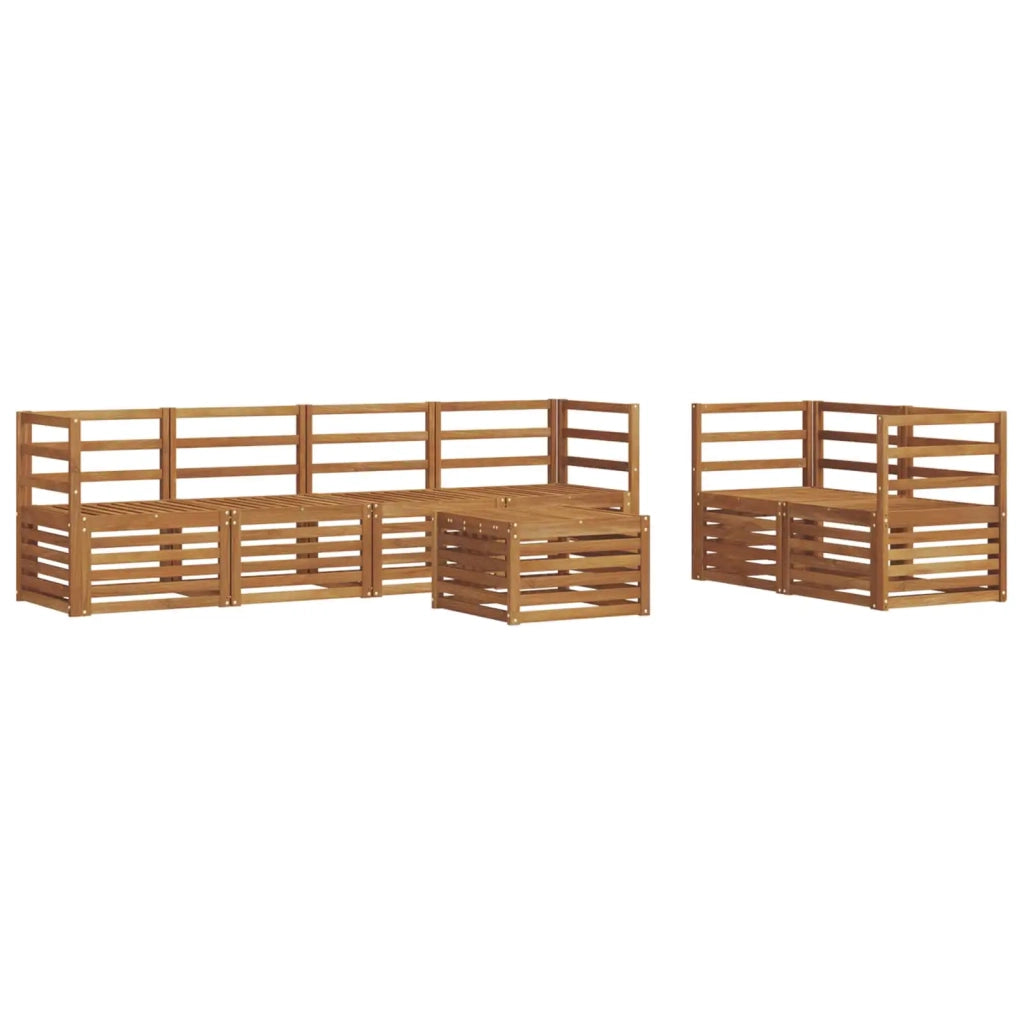Set divani 7 pcs Naturale Legno di Acacia Massello 3374389