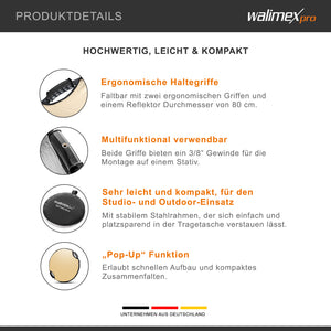 5in1 riflettore pieghevole comfort ondulato Ø80cm