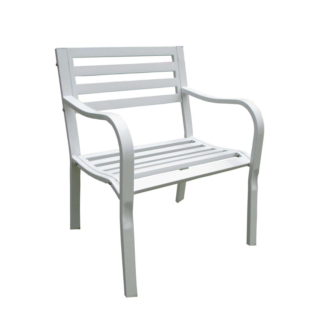 POLTRONA CHLOE IN ACCIAIO VERNICIATO A POLVERE 60 X 56 X H85 CM COLORE BIANCO