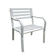 POLTRONA CHLOE IN ACCIAIO VERNICIATO A POLVERE 60 X 56 X H85 CM COLORE BIANCO