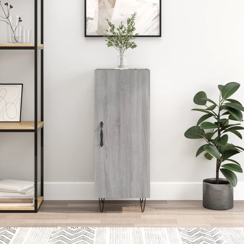 Credenza | Madia | Buffet da pranzo | Armadio da pranzo Grigio Sonoma 34,5x34x90 cm in Legno Multistrato