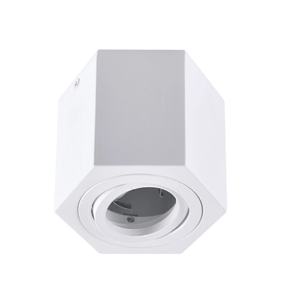 Faretto plafone bianco HEXAGON GU10 1 luce Polux 313171