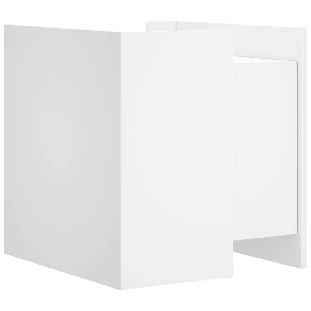 Comodino-Tavolino da notte Bianco 45x50x50 cm in Truciolato 231956