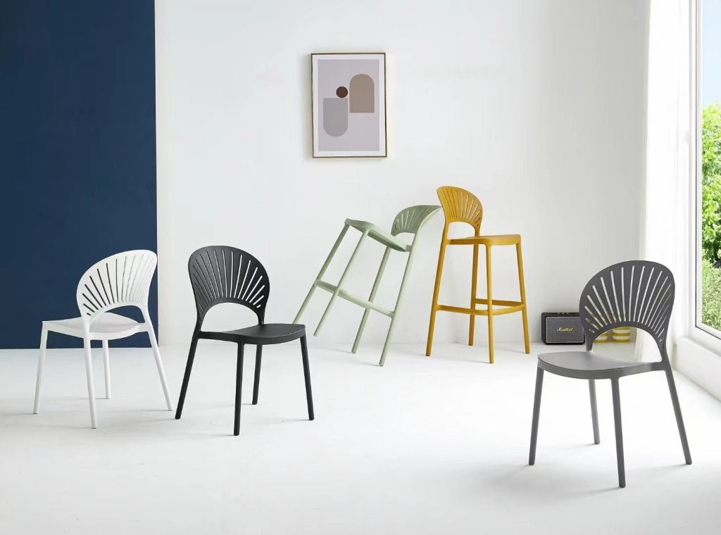 Sedia impilabile in plastica nera - Sunny (2 pz.) - SD10SUPP