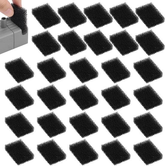 XIHIRCD 30-delige filtro di sostituzione per fontane per gatti, filtro dell'acqua da sostituire con il filtro schiuma per fontane per gatti compatibile con Eversweet 3 Pro