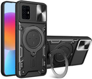Coprioggetto Resistente allo Shock - Coprimobile per ZTE Blade A52 Lite - Materiale TPU/PC a Doppia Lastra - Supporto per Ring e Schiacciafoto - Coprioggetto Rotativo 360° - Coprimobile