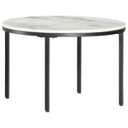 Tavolino da CaffÃ¨ Bianco e Nero Ã˜65 cm in Vero Marmo Solido cod mxl 15176