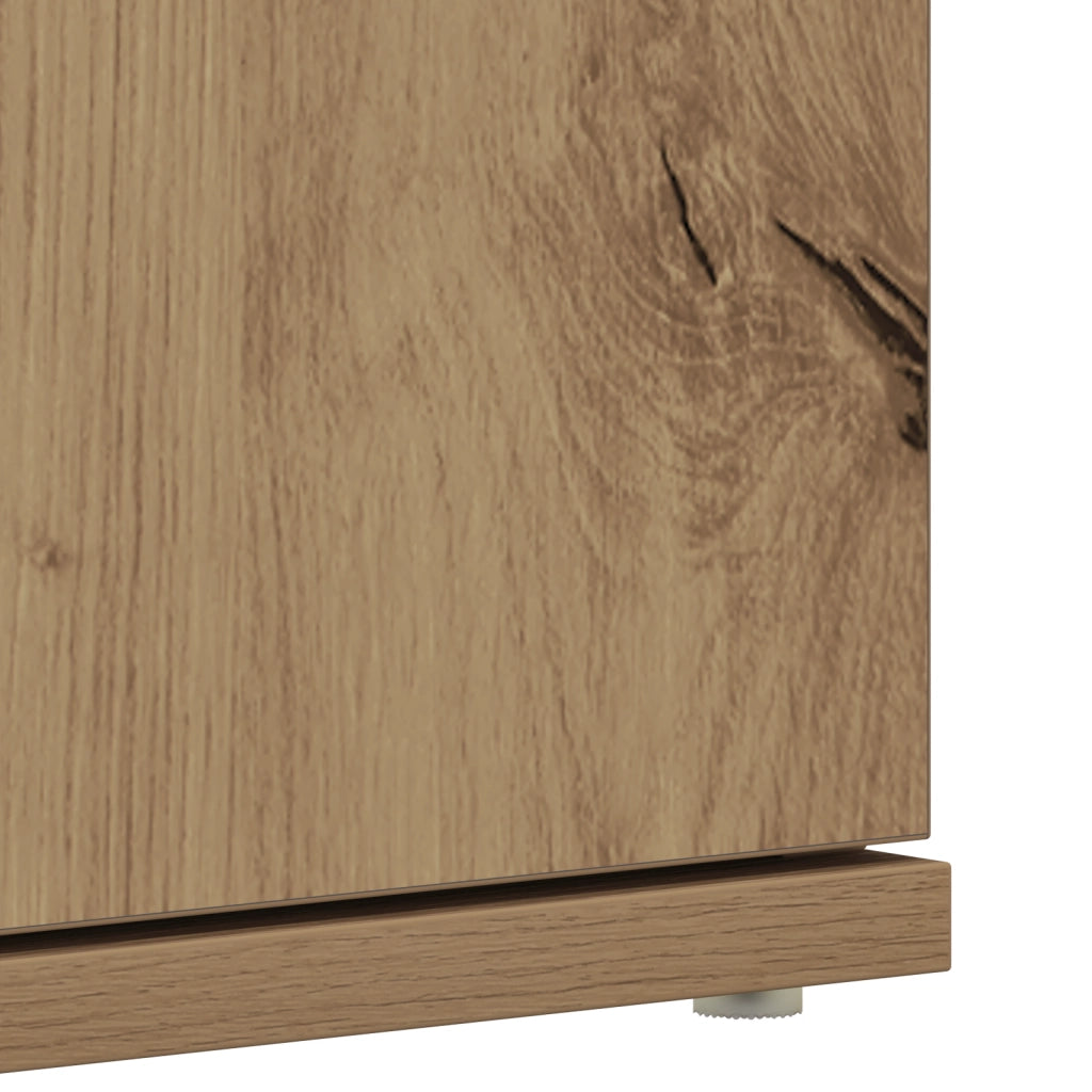 Armadio per Scarpe Rovere Artigianale 80x39x180 cm Legno Ingenerizzato