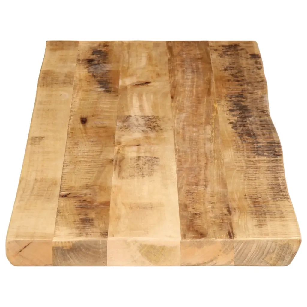 Piano Tavolo Bordi Vivi 140x40x3,8 cm Legno di Mango Grezzo 370687
