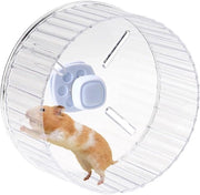 Girino per Hamster Grande Silenzioso in Plastica Translucida - Diametro 17 cm - Adatto per Gerbili, Hamster, Toporagno, Hamster a pelo dorato, Piccoli Animali