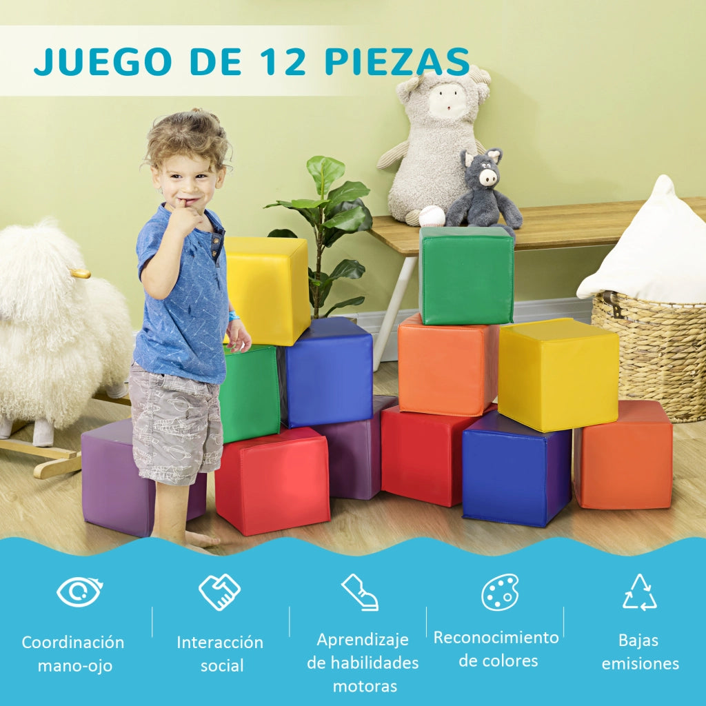 Blocchi di Costruzione in Schiuma per Bambini ¨C zephmum ¨C Multicolore